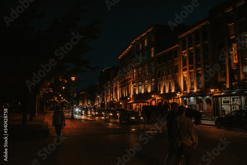 Bilde på lerret Montreal Old Port on a Summer Night