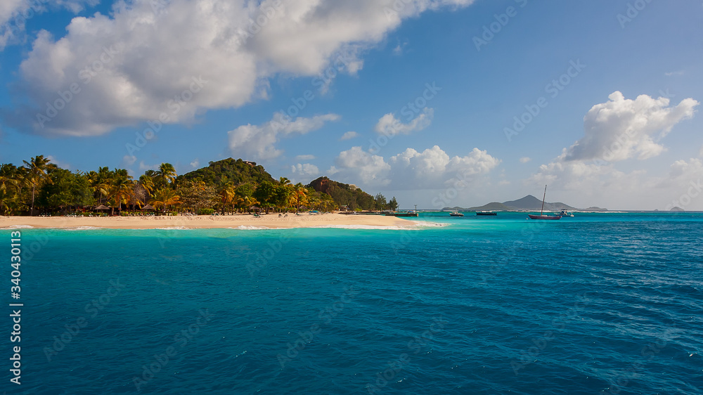 tropical paradise beach with white sand and coco palms travel tourism wide panorama background Luxury travel summer holiday background concept. tropical paradise beach with white sand and coco palms travel tourism wide panorama background Luxury travel summer holiday background concept.