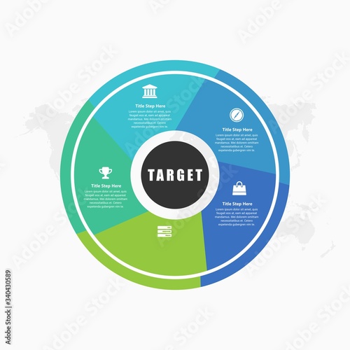 Abstract Business Infographic Element Premium Vector