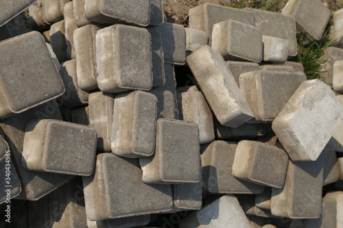 Fototapeta Naklejka Na Ścianę i Meble -  The paving stones for construction