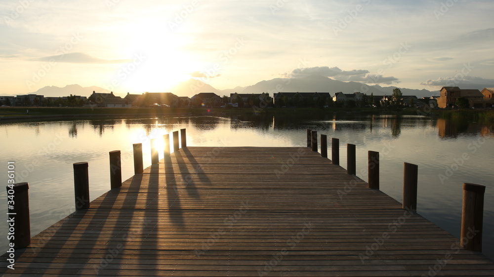 Little pier in morning light