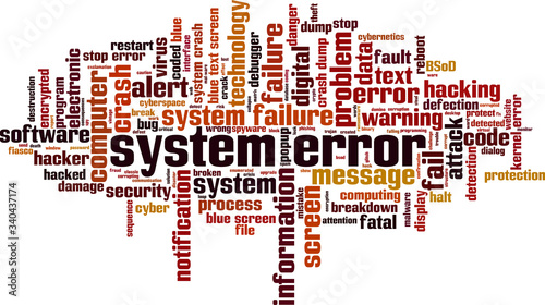 System error word cloud