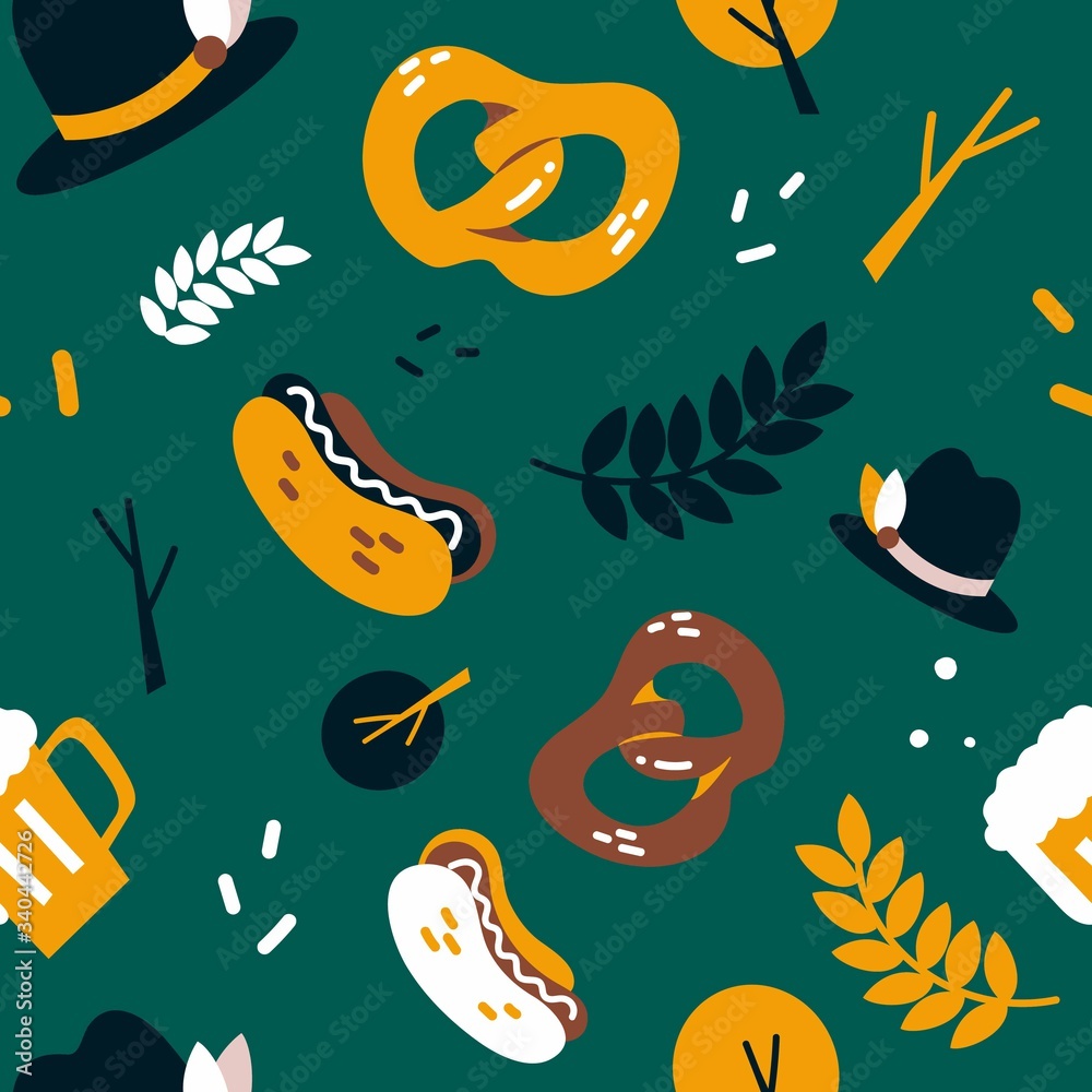 Oktoberfest seamless pattern