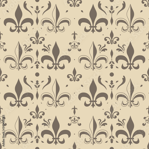 Vector seamless floral background. Can represent a Victorian wallpaper, luxury, a damask or an ornamental pattern. © Fantasy Maps