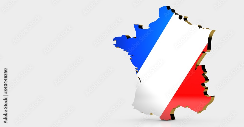 Obraz premium 3d Digital France map country illustration