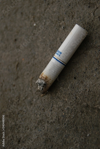 Cigarette on the ground