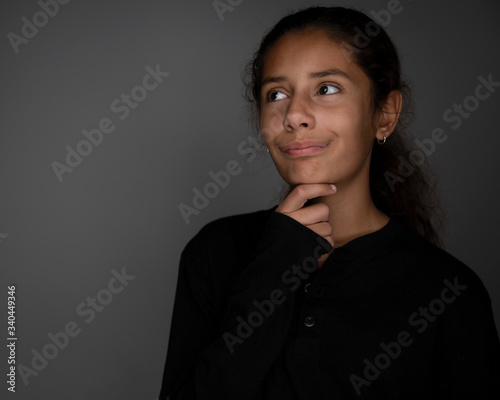 Girl Thinking or up to no good