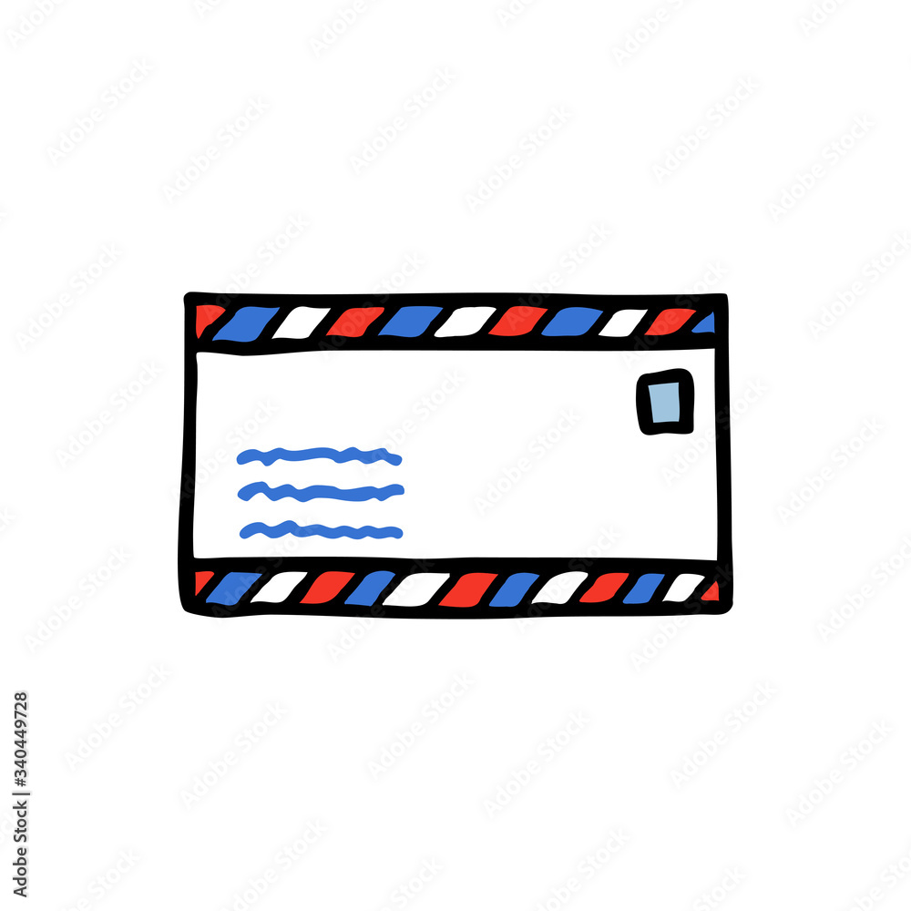 Fototapeta premium mail doodle icon