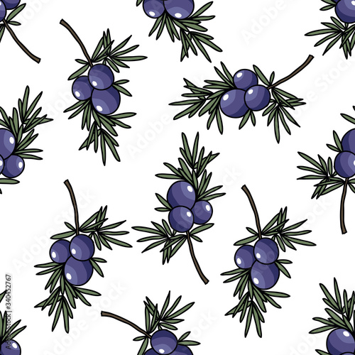 juniper seamless doodle pattern