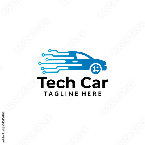 car tech logo icon vector isolated