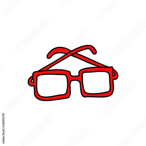 glasses doodle icon