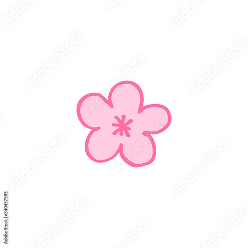 sakura flower doodle icon