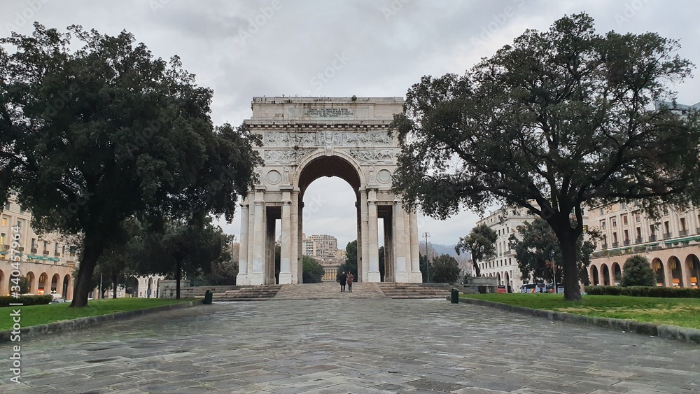 the arch of triumph in Genova