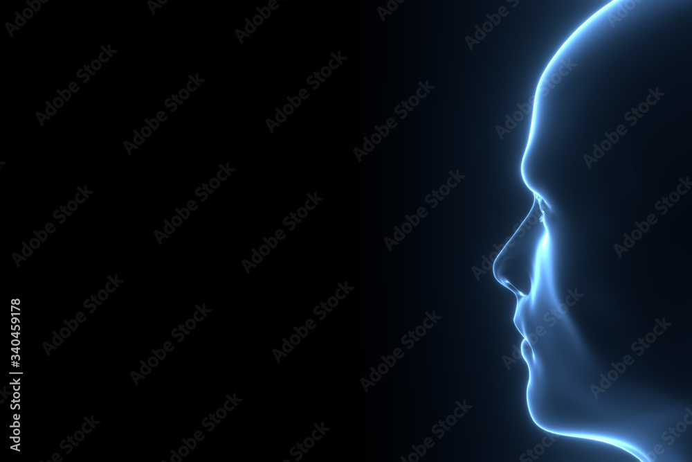 3D rendering illustration .Hacker artificial intelligence face hitech in cyberspace concept. Cyborg head man binary code matrix rain random symbols. Cyberpunk programming code technology background 3D rendering illustration .Hacker artificial intelligence face hitech in cyberspace concept. Cyborg head man binary code matrix rain random symbols. Cyberpunk programming code technology background