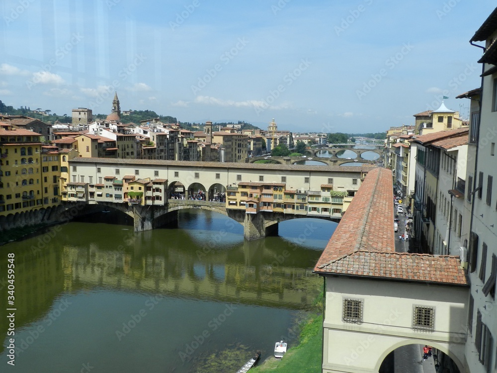 Florence, Italy, The Ponte Vecchio Seen from the Uffizi Gallery