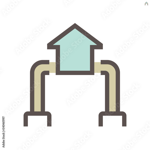 Smart home and robot technology vector icon design.