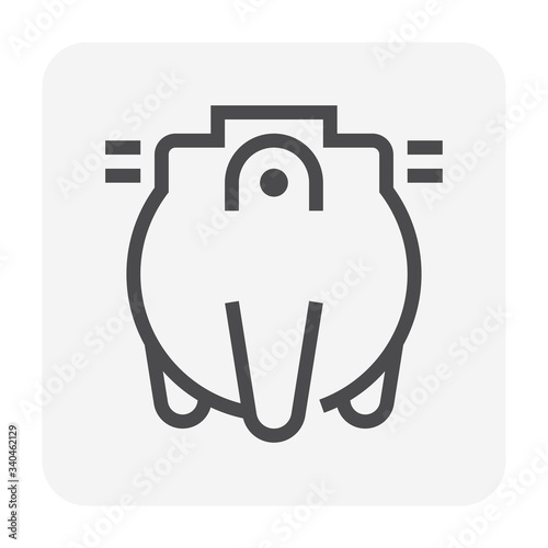 Septic tank vector icon. That sanitation equipment part of drainage system for installation or construction in underground for sewage or wastewater treatment by bacteria for home toilet and bathroom.