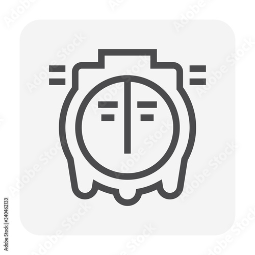 Septic tank vector icon. That sanitation equipment part of drainage system for installation or construction in underground for sewage or wastewater treatment by bacteria for home toilet and bathroom.