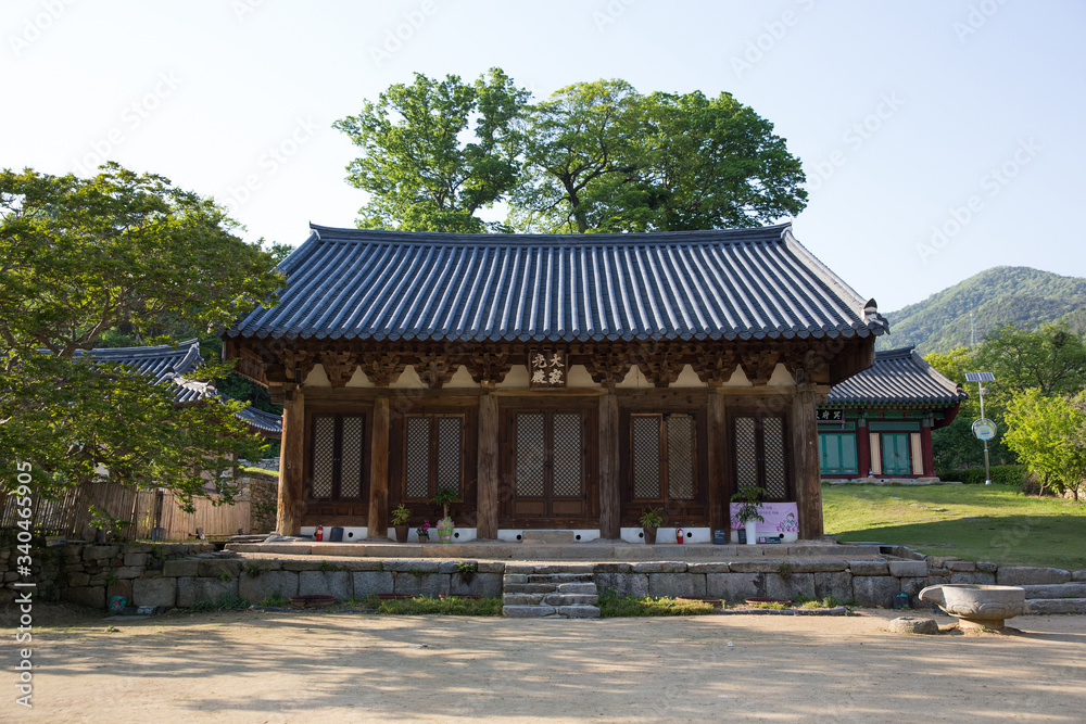 Gwisinsa Temple in Gimje-si, South Korea. Korean traditional temple.
