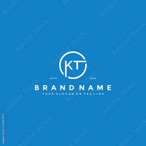 Letter KT Logo design vector