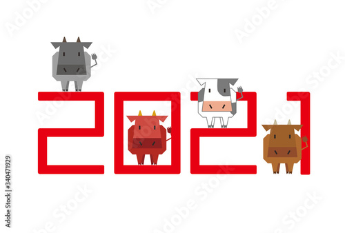 2021, 2021年, 年賀2021, 年賀, 牛, 丑, 丑年, 干支, 十二支, 年賀素材, 年賀状, 正月, 年賀状素材, 動物, 新年, かわいい, イラスト, うし, ホルスタイン, ウシ, 哺乳類, 縁起物, 黒毛和牛, 黒毛, 赤牛, 年中行事, 和牛, コピースペース, 和, 牛肉, 乳牛, 牧場, 放牧, 家畜, 霜降り, 酪農, ビーフ, 肉牛, 畜産, ベクター, 畜産農家