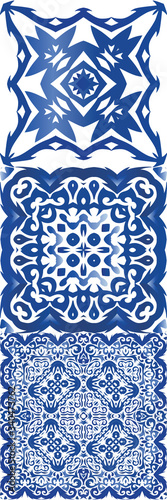Decorative color ceramic azulejo tiles. © Эдуард Ку знецов
