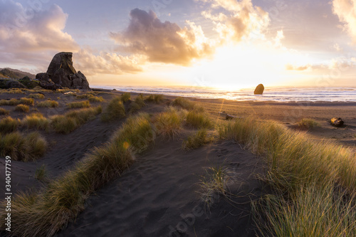 Kissing Rock at sunset, Gold Beach, Oregon