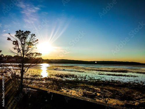 sunset on the beach