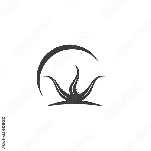 aloevera logo icon vector illustration design
