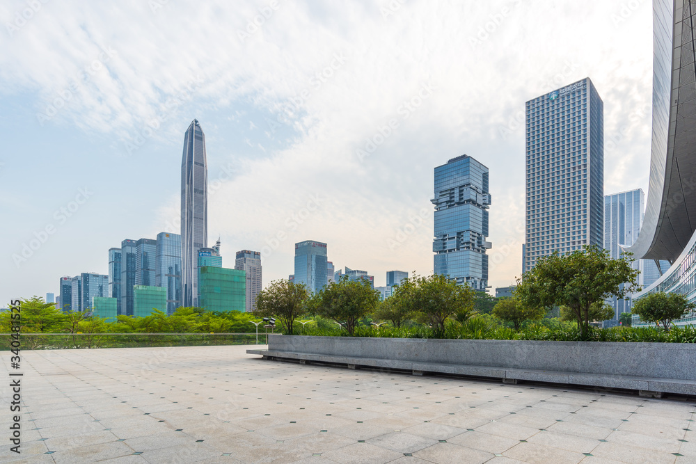 Fototapeta premium Shenzhen city central axis City Scenery
