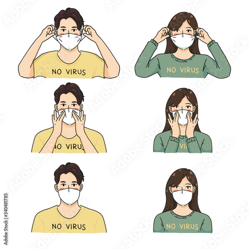 For healthy people wear a face mask protect form the new virus.