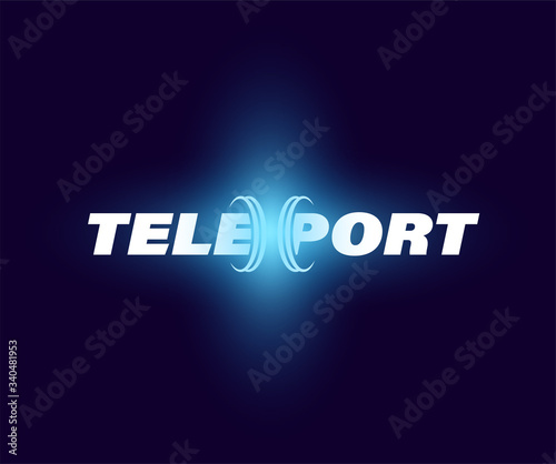 original teleport logo, isolated vector on white background