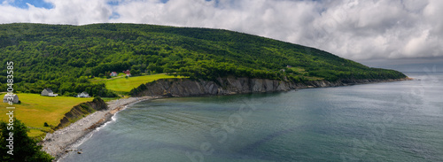 Fotografia Panorama of Village of Capstick at the north tip of Cape Breton Island Nova Scot