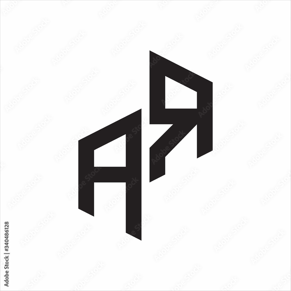 AR Initial Letters logo monogram with up to down style AR Initial Letters logo monogram with up to down style