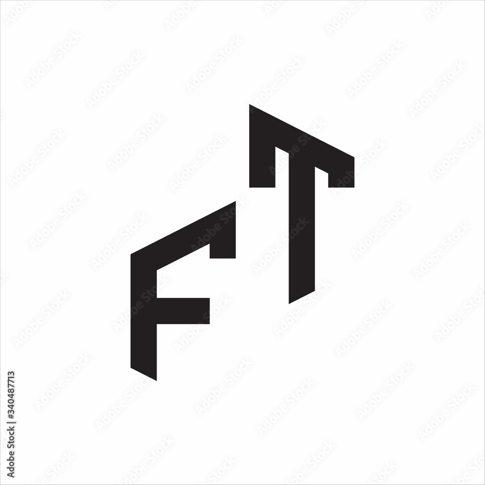Obraz premium FT Initial Letters logo monogram with up to down style