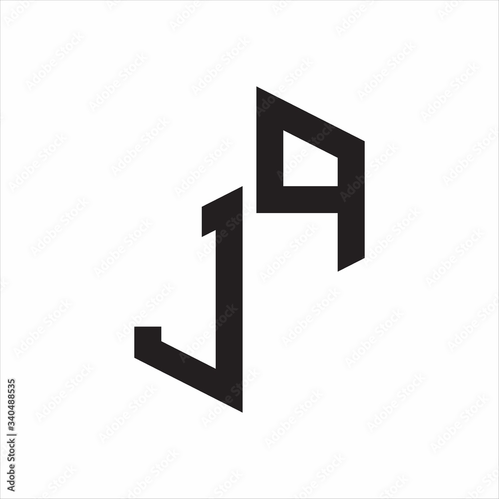 JP Initial Letters logo monogram with up to down style JP Initial Letters logo monogram with up to down style