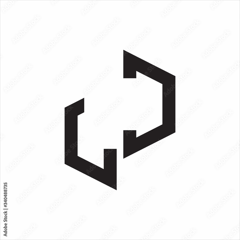 LC Initial Letters logo monogram with up to down style LC Initial Letters logo monogram with up to down style