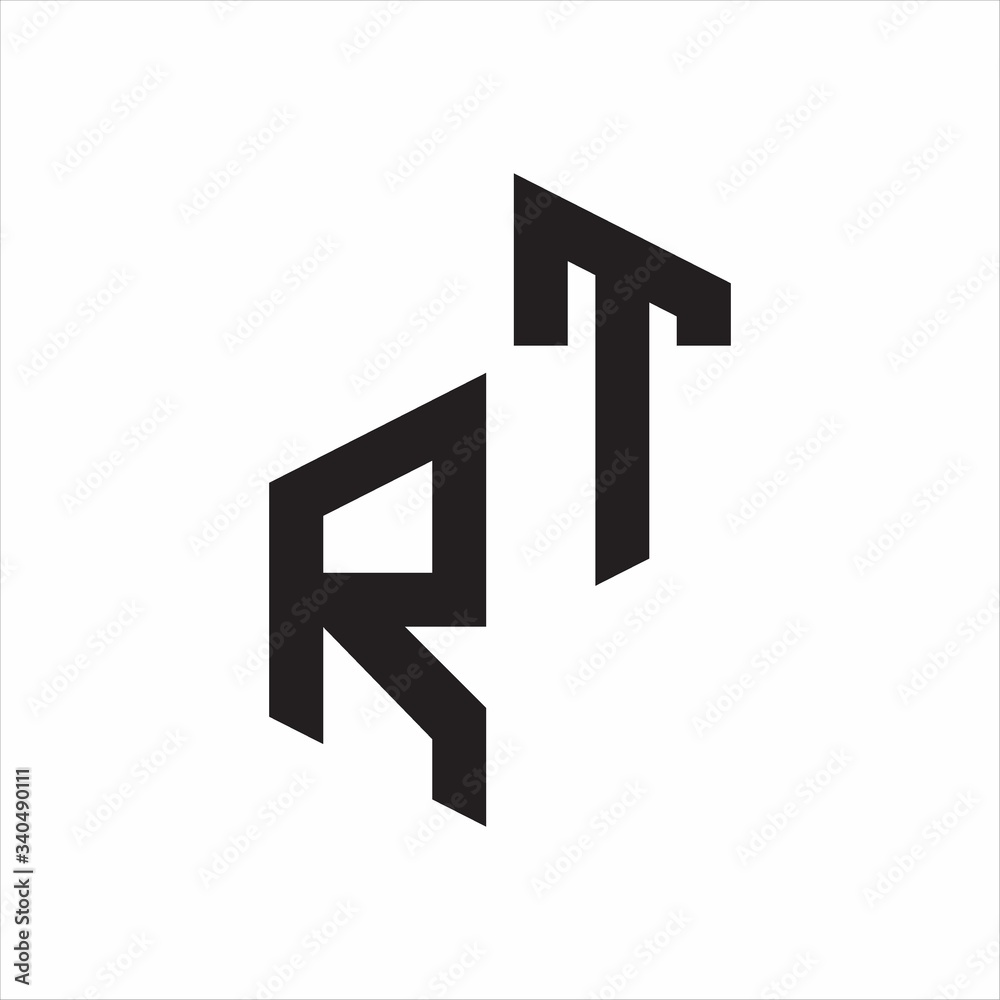 Obraz premium RT Initial Letters logo monogram with up to down style