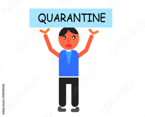 quarantine in home form virus, stay home, safe the word