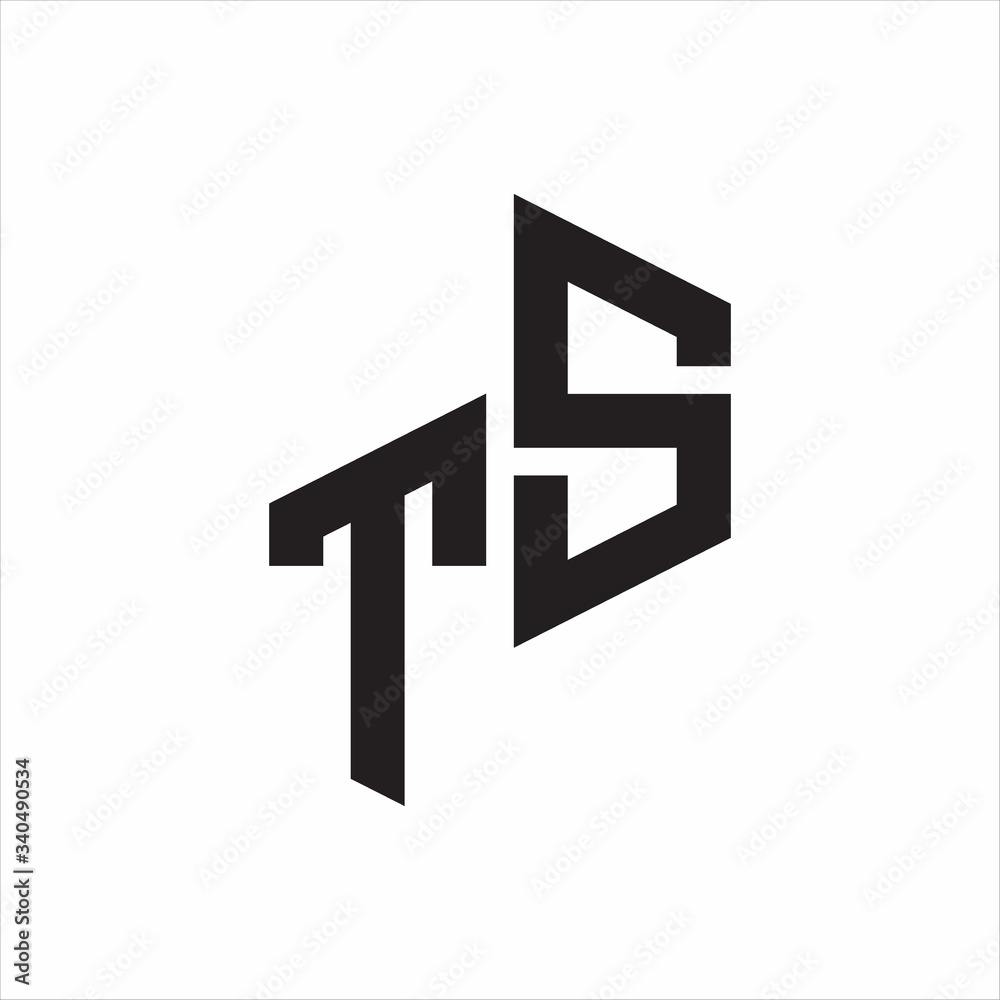 TS Initial Letters logo monogram with up to down style TS Initial Letters logo monogram with up to down style