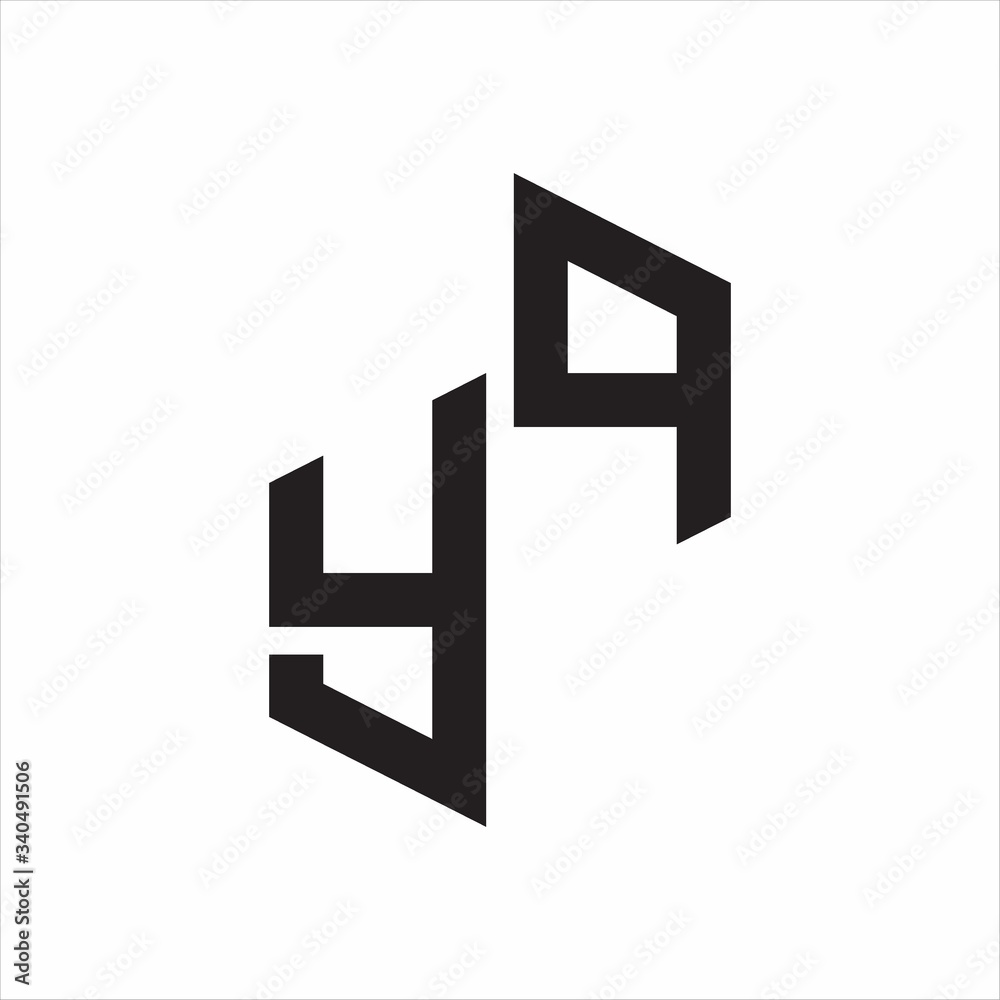 YP Initial Letters logo monogram with up to down style YP Initial Letters logo monogram with up to down style