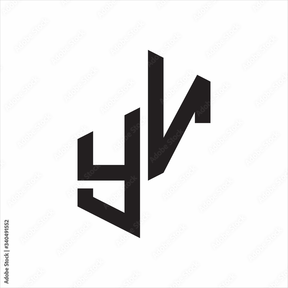 YV Initial Letters logo monogram with up to down style YV Initial Letters logo monogram with up to down style