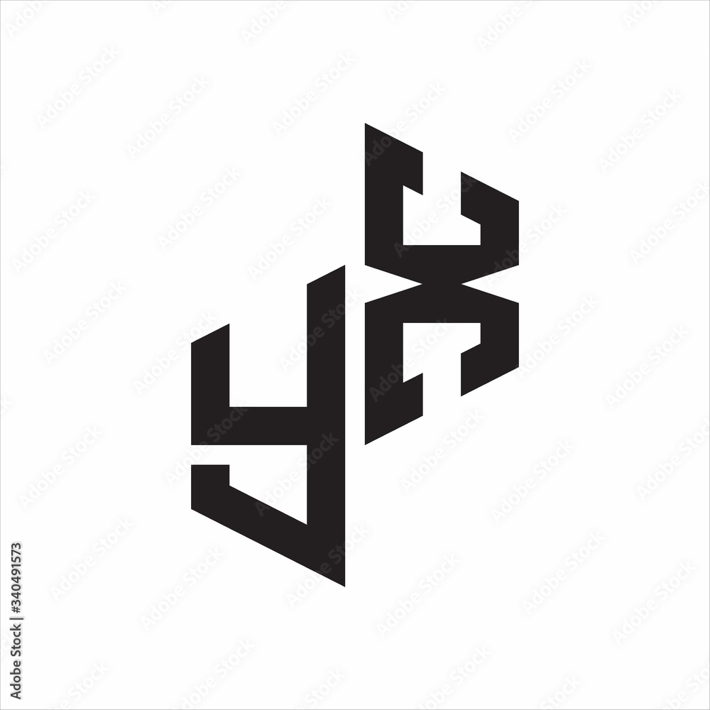 YX Initial Letters logo monogram with up to down style YX Initial Letters logo monogram with up to down style