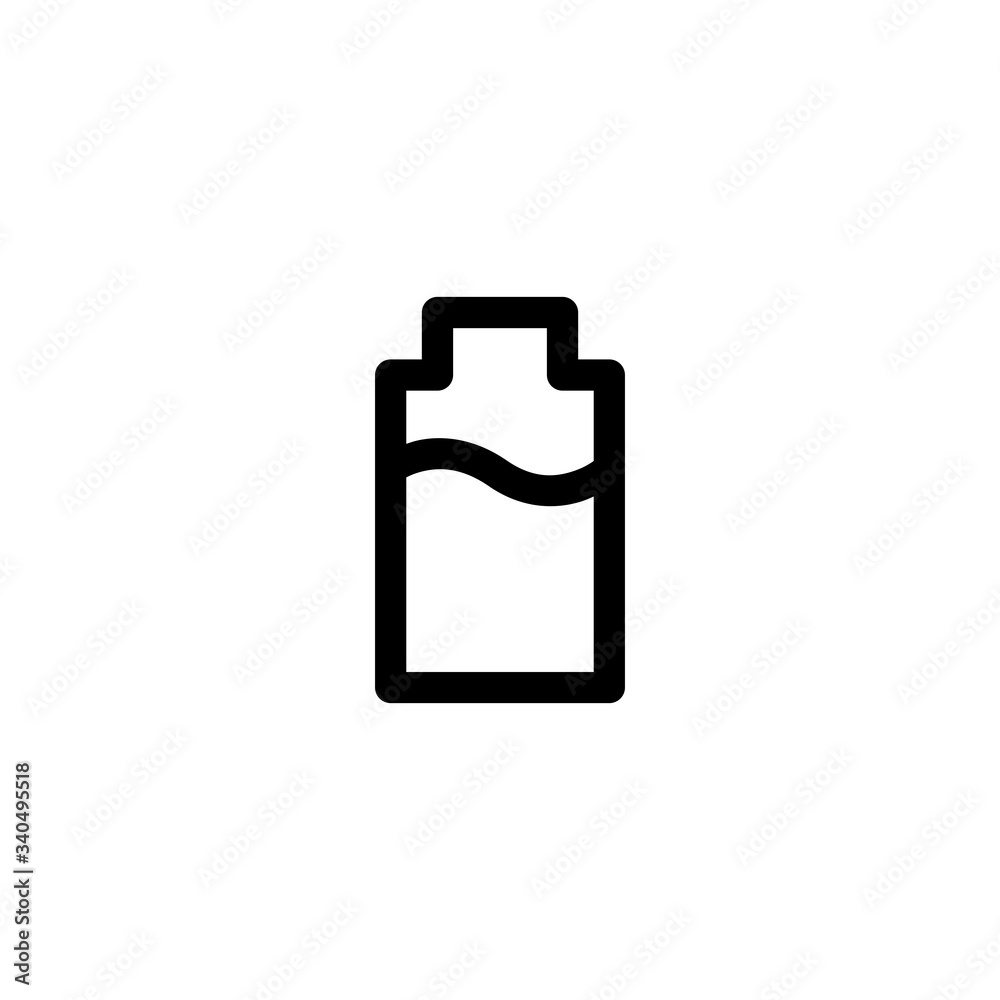 Battery Icon, isolated on white. User Interface Outline Icon.
Battery Icon, isolated on white. User Interface Outline Icon.