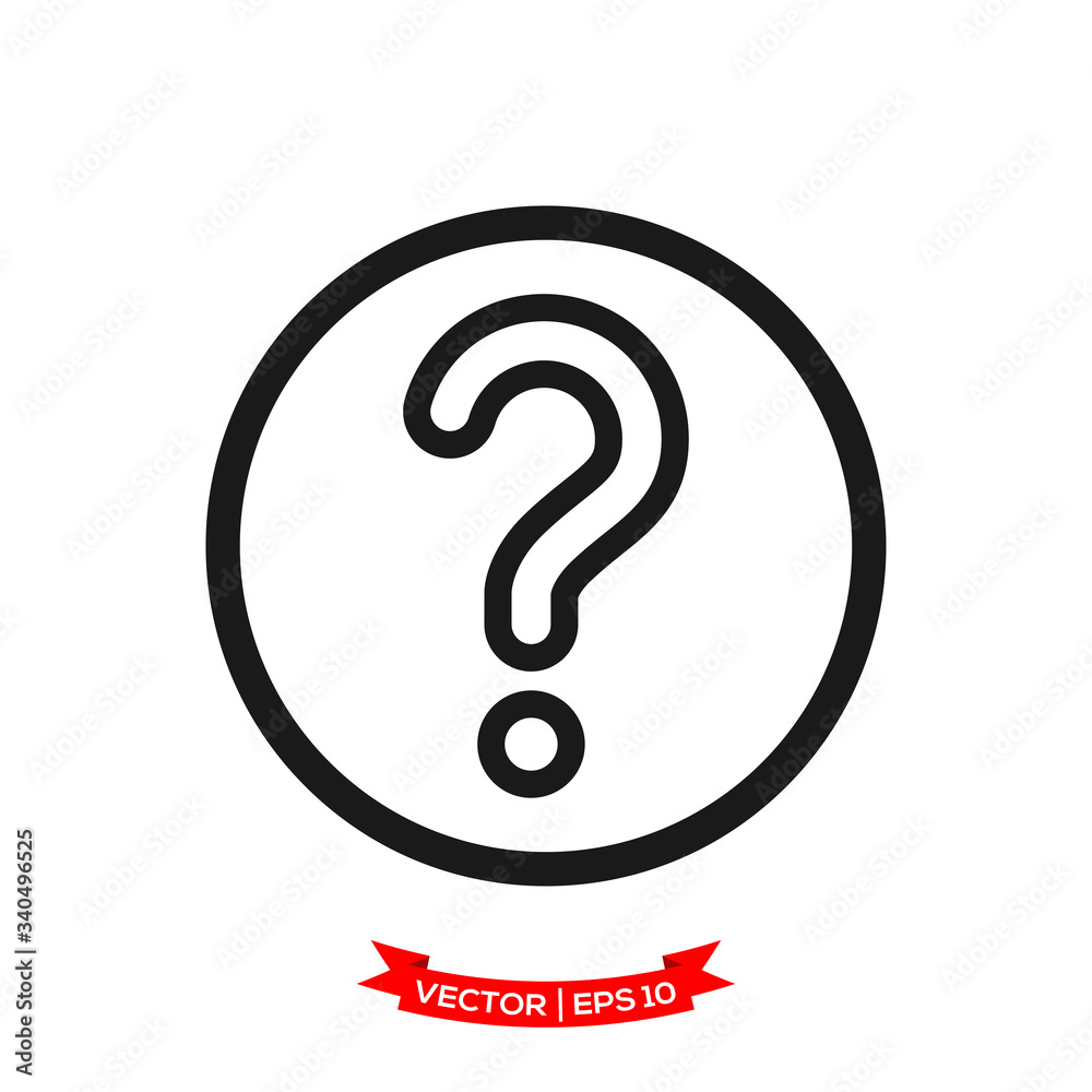 help vector icon, question icon in trendy flat design help vector icon, question icon in trendy flat design