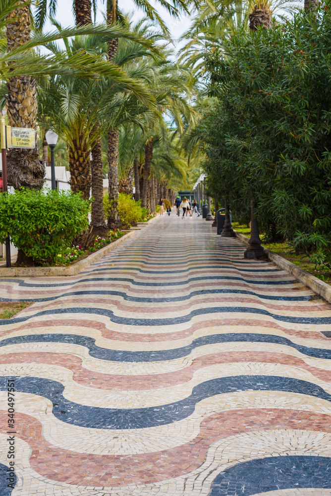 Esplanada Boulevard in the city of Alicante. Alicante province. Spain Esplanada Boulevard in the city of Alicante. Alicante province. Spain