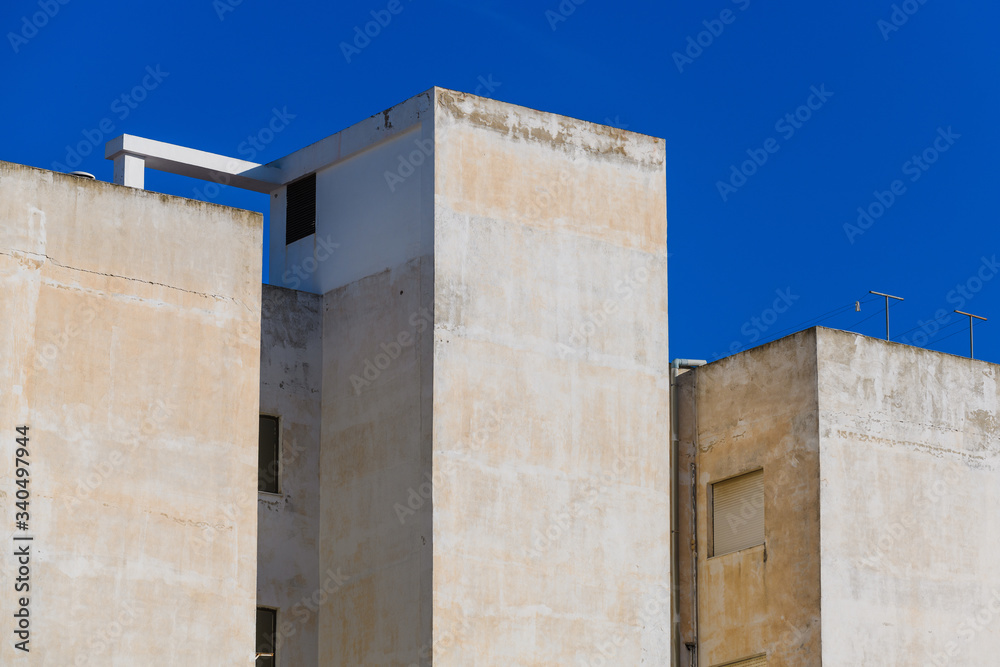 Abstract architectural image. The town of Guardamar del Segura. Alicante province. Spain