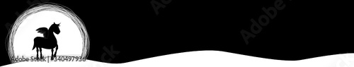 Einhorn Landschaft Banner