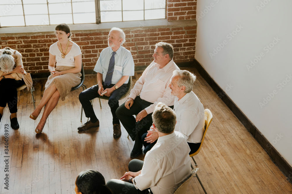 People in a support group People in a support group