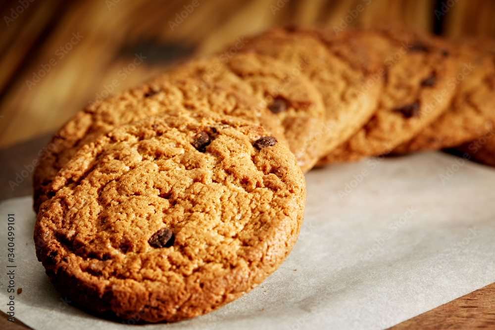 Oat cookies on wooden table Oat cookies on wooden table